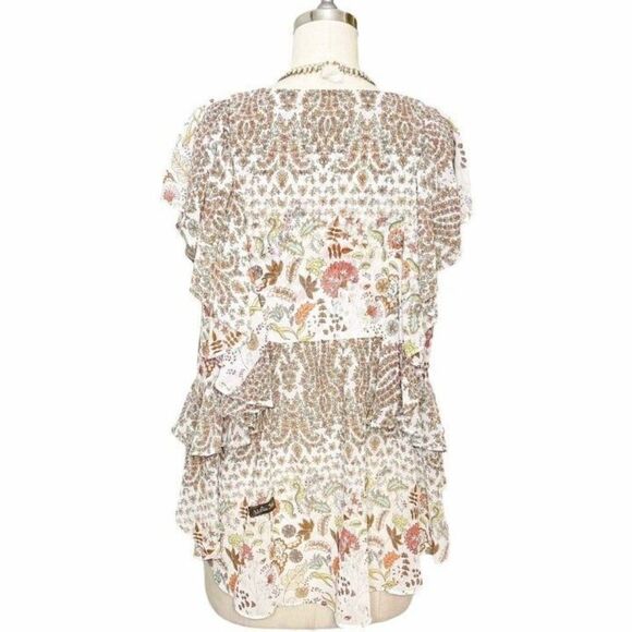 Matilda Jane Rustic Floral Fly By Boho Chiffon Blouse XS - Picture 6 of 9